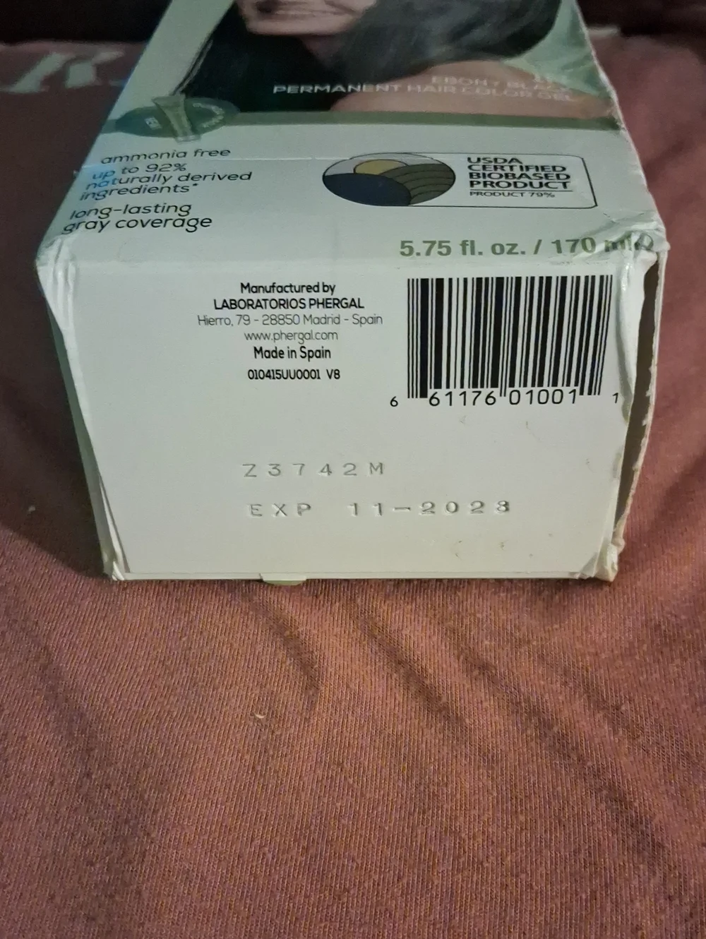 Ebony Black Permanent Hair Color Gel - Deep Black Shine